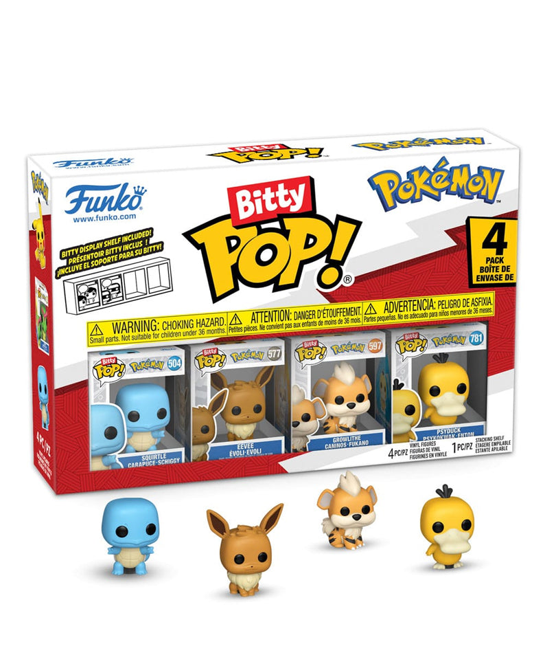 Squirtle / Eevee / Growlithe / Psyduck (4-Pack)