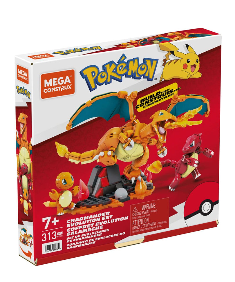 Pokémon Mega Construx Construction Set Charmander Evolution Set