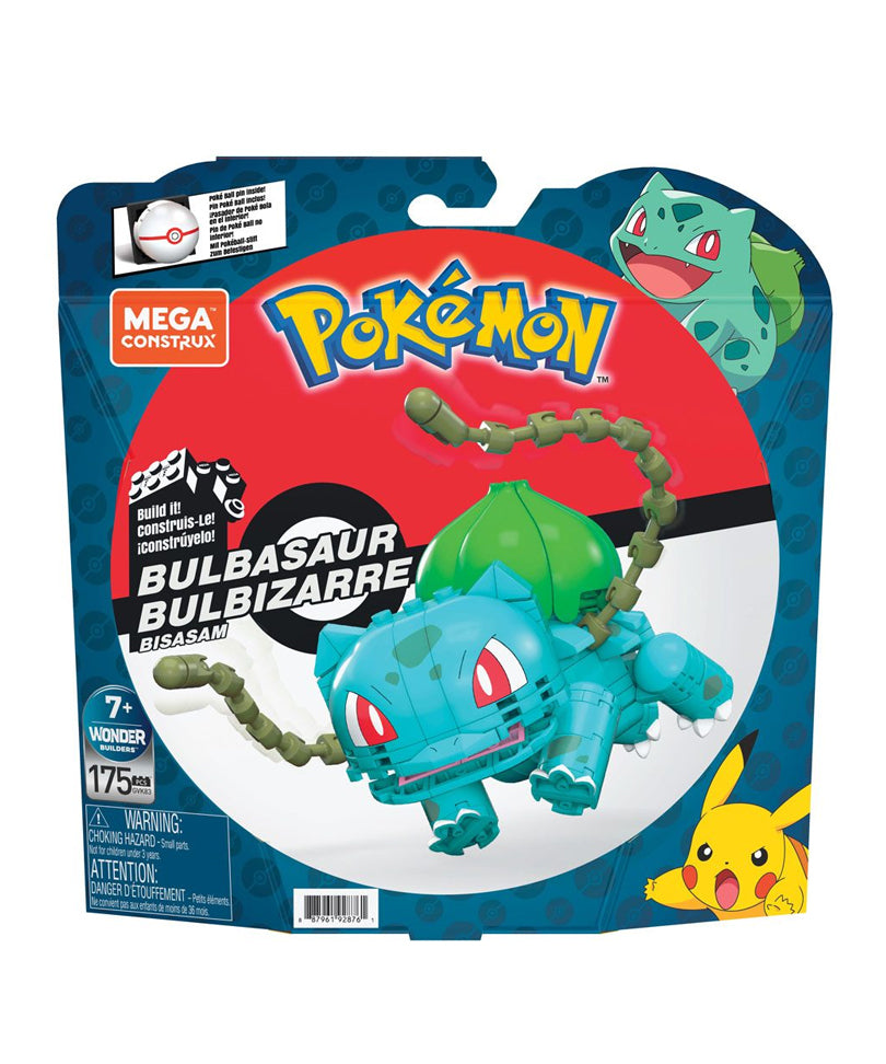 Pokémon Mega Construx Wonder Builders Construction Set Bulbasaur 10 cm