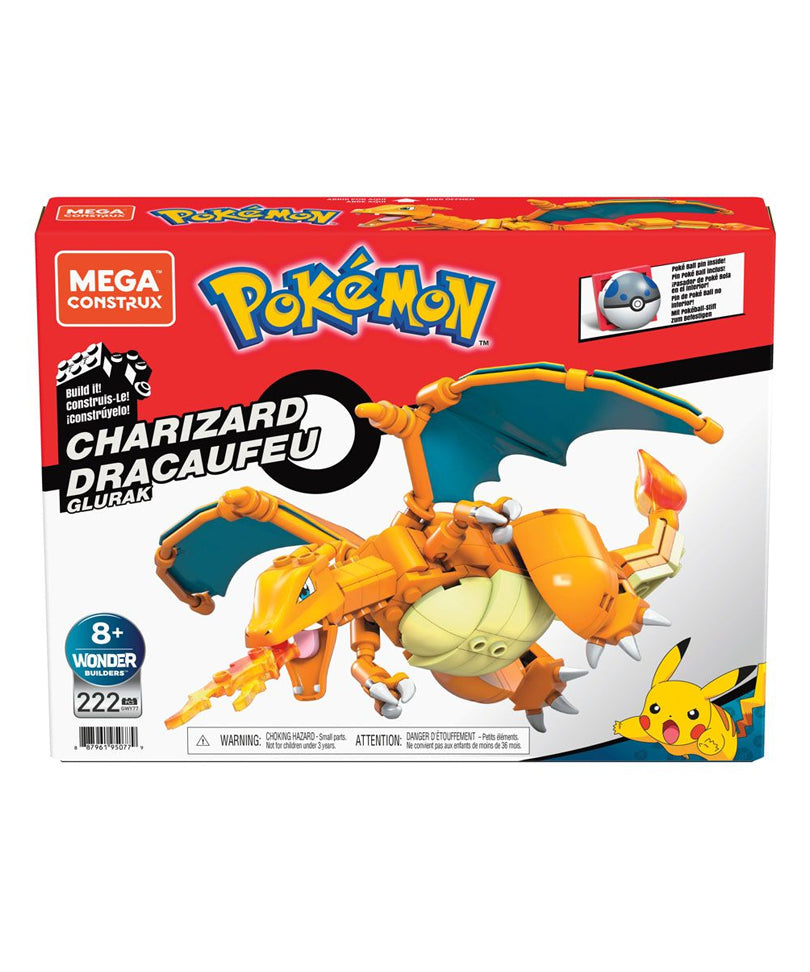Pokémon Mega Construx Wonder Builders Construction Set Charizard 10 cm