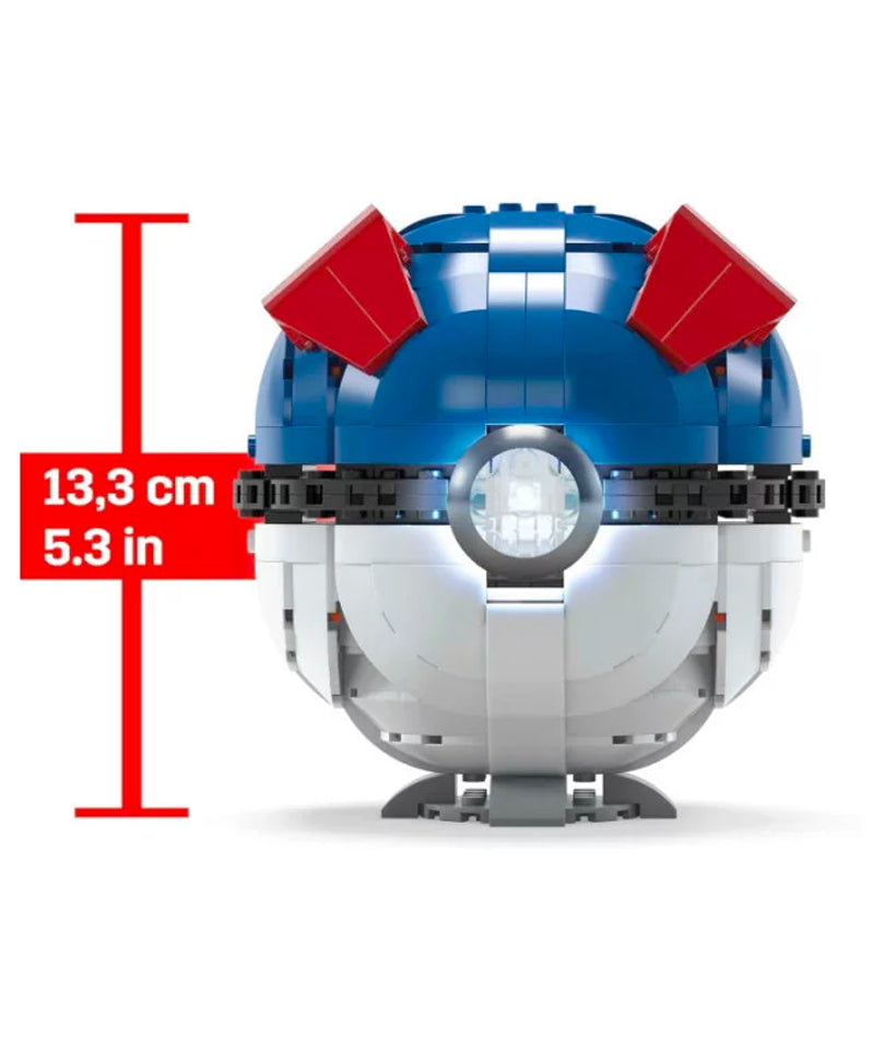 Pokémon Mega Construx Wonder Builders Construction Set Jumbo Great Ball 13 cm
