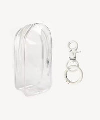 Portachiavi con Custodia Trasparente Bianco in PVC per Labubu