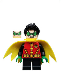 Robin - Maschera e mani verdi, gambe corte nere, mantello smerlato giallo
