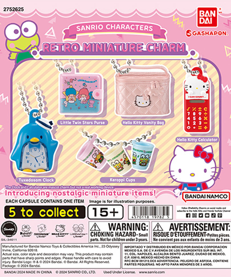 Sanrio Gashapon Capsule - Characters Retro Miniature Charm