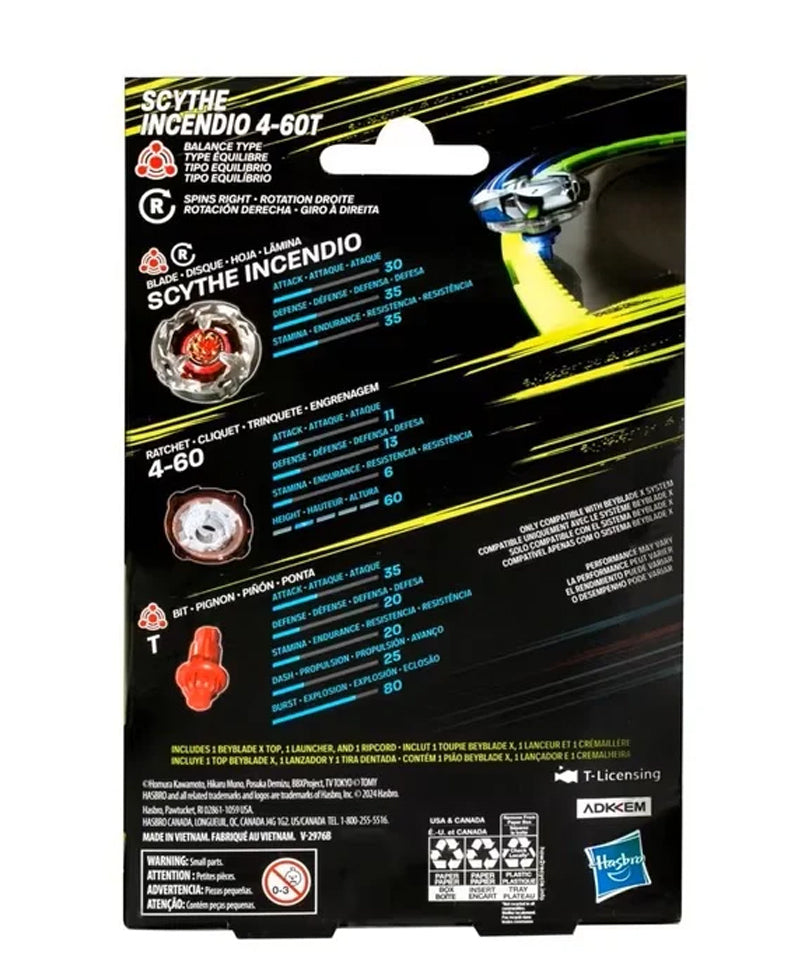 Beyblade X - Starter Pack: Scythe Incendio 4-60T