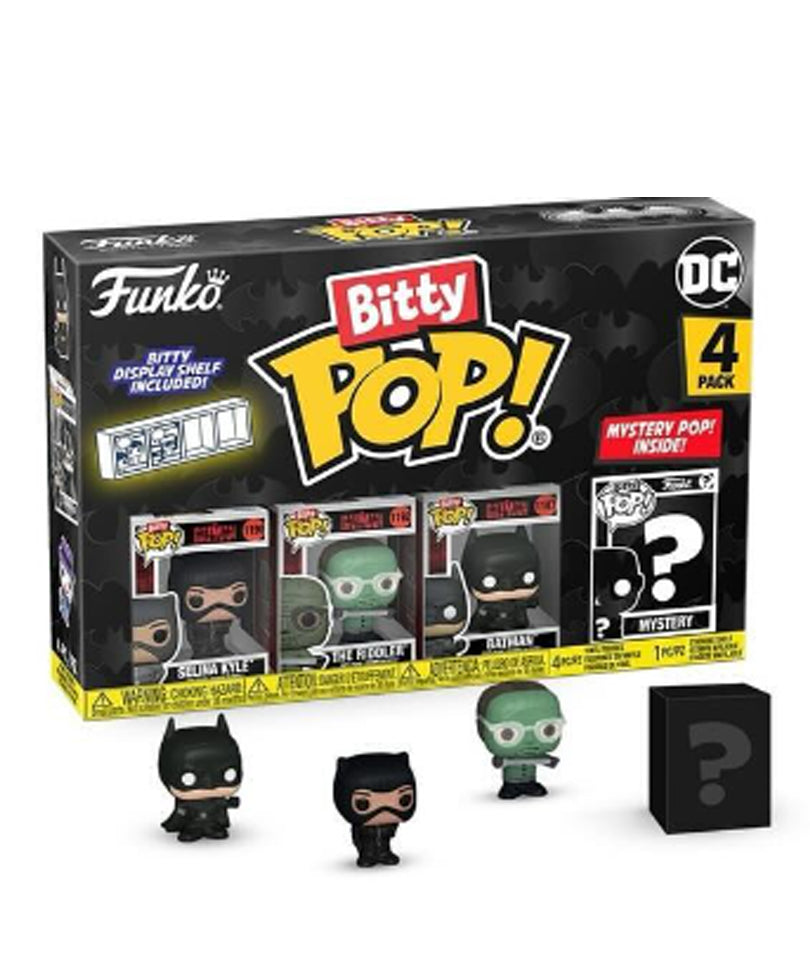 Selina Kyle (Masked) / The Riddler / Batman (Battle Ready) / Mystery Bitty (4-Pack)