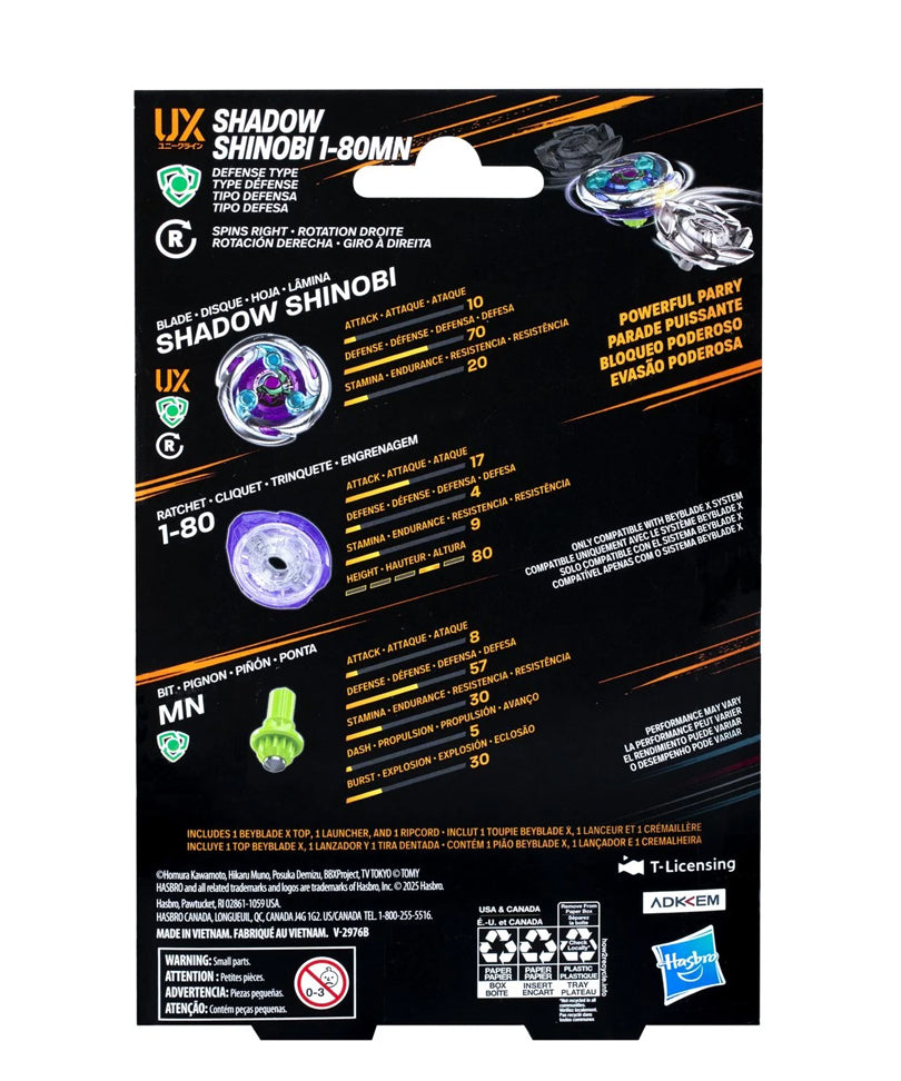 Beyblade X - Starter Pack: Shadow Shinobi 1-80MN UX