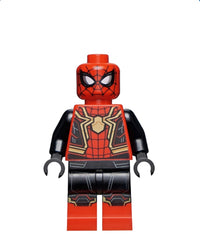 Spider-Man - Black and Red Suit, Large Gold Spider, Gold Knee Trim (Integrated Suit)