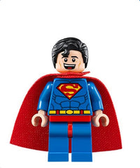 Superman - Blue Suit, Spongy Cape, Hair with Front Curl, Open Mouth Smile / Sheepish Grin