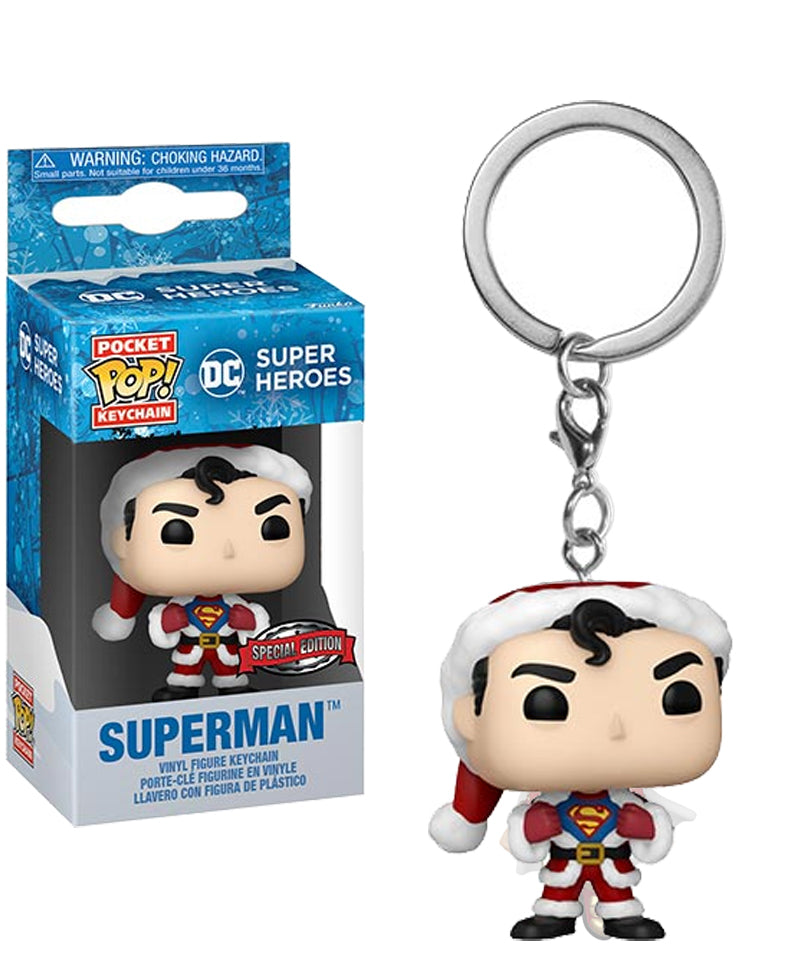 Superman in Holiday Sweater Keychain
