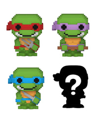 Raphael / Donatello / Leonardo / Mystery Bitty (8-Bit) (4-Pack) 