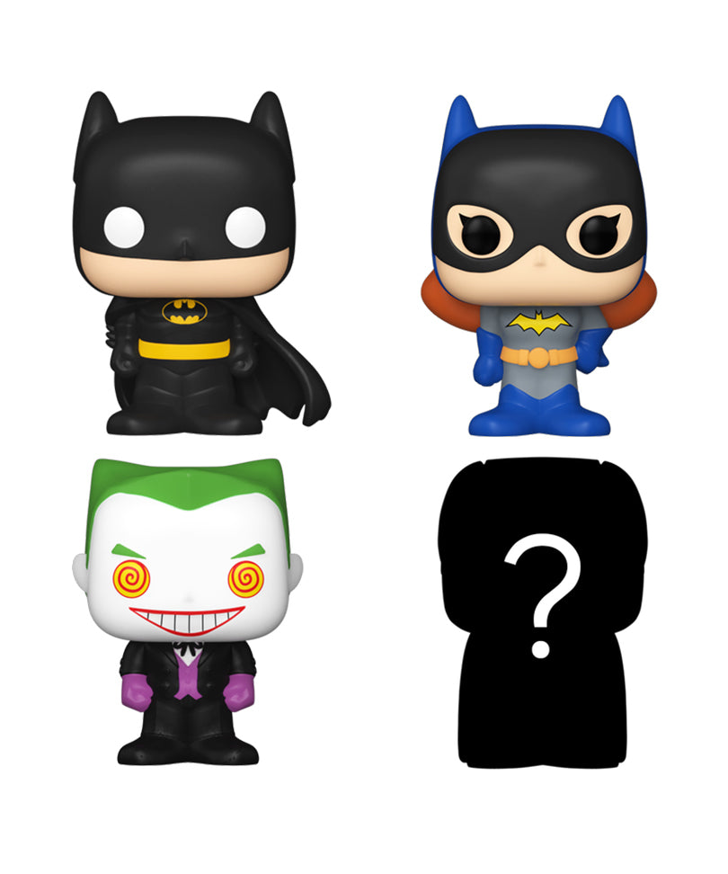 The Joker / Batgirl / Batman (Classic Black) / Mystery Bitty (4-Pack)
