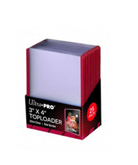 Toploader Bordo Rosso Premium 3" x 4"