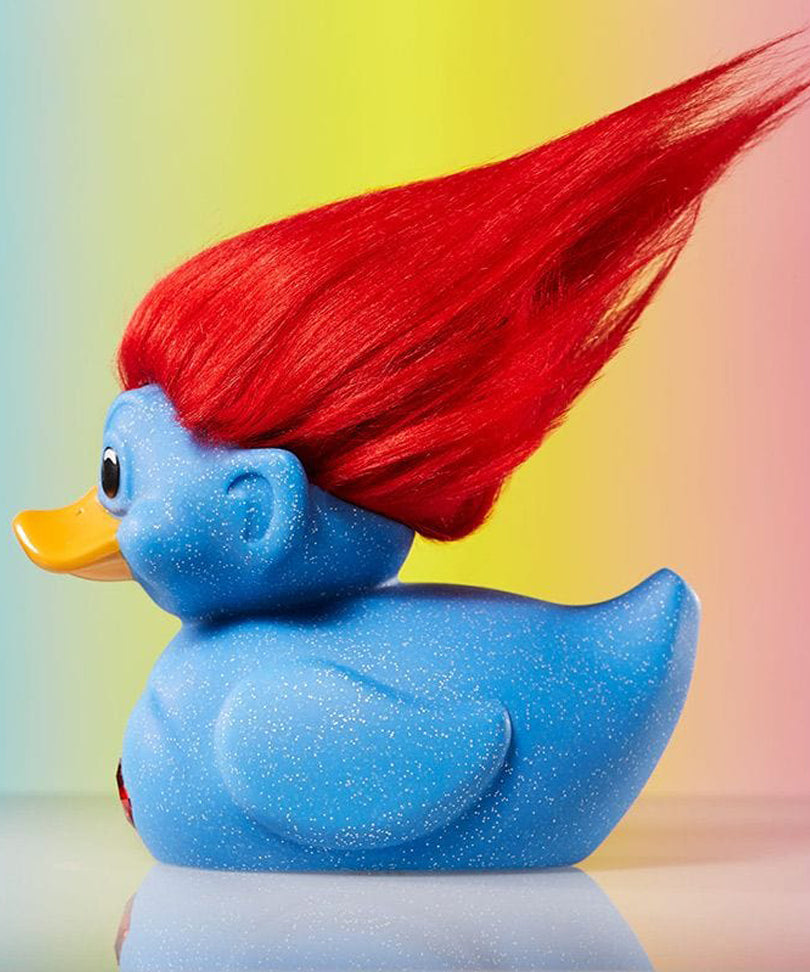 Trolls Glitter Blue Troll (Blue with Red Hair) TUBBZ Cosplaying Duck Collectable