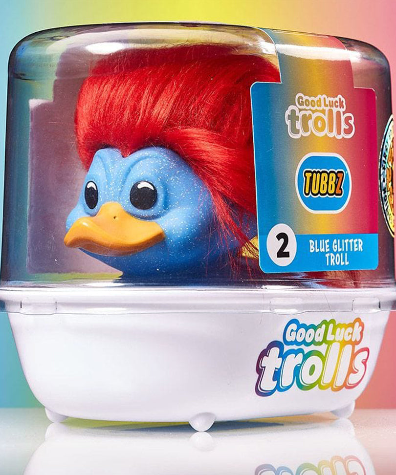 Trolls Glitter Blue Troll (Blue with Red Hair) TUBBZ Cosplaying Duck Collectable