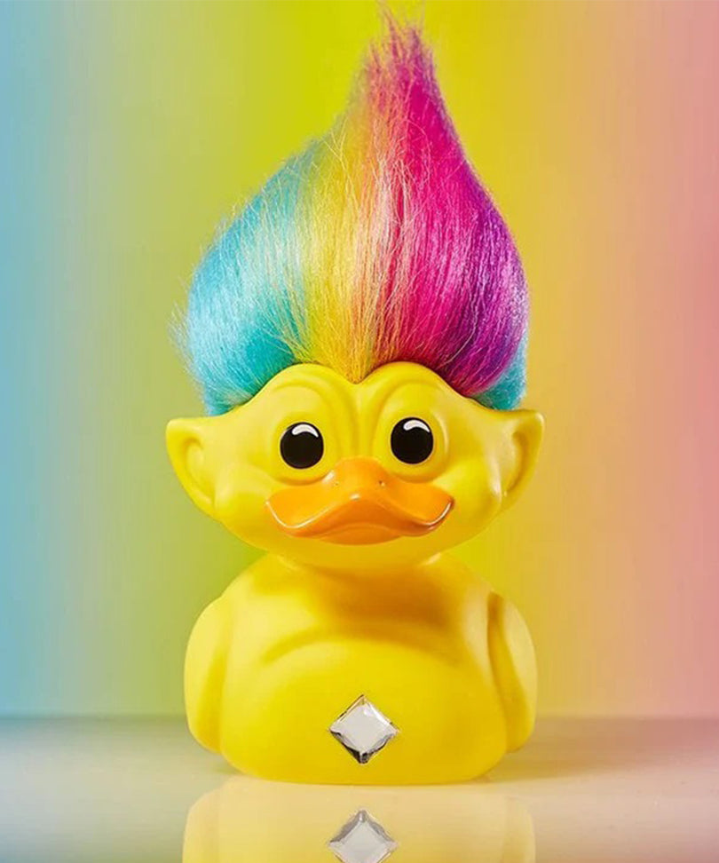 Trolls Rainbow Troll (Yellow with Rainbow Hair) TUBBZ Cosplaying Duck Collectable