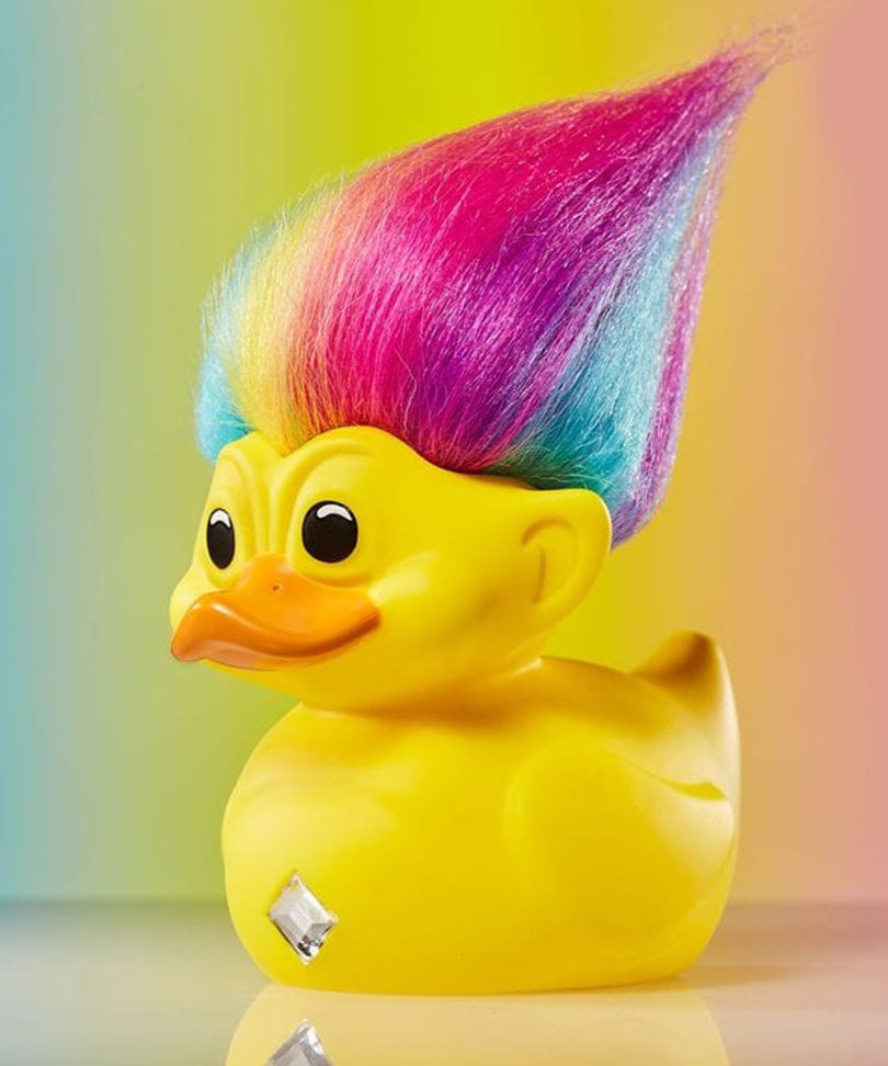Trolls Rainbow Troll (Yellow with Rainbow Hair) TUBBZ Cosplaying Duck Collectable