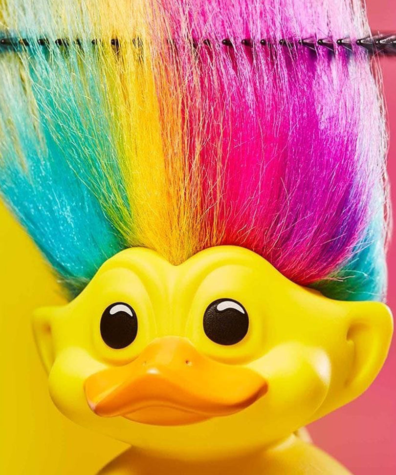 Trolls Rainbow Troll (Yellow with Rainbow Hair) TUBBZ Cosplaying Duck Collectable