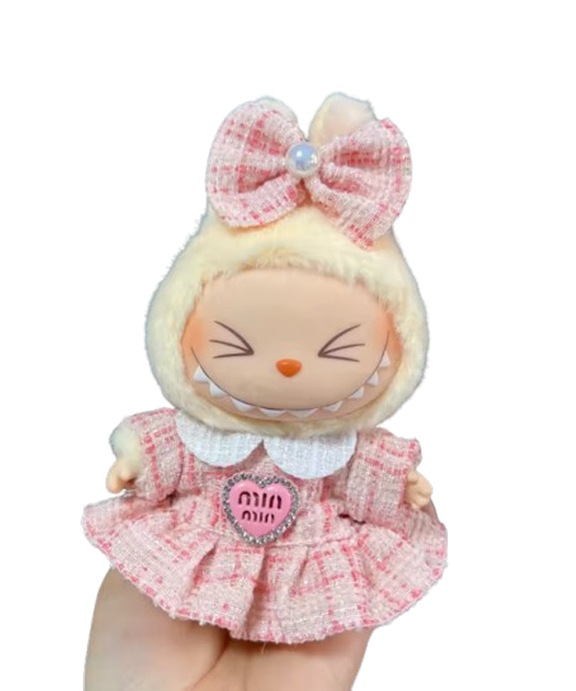 Vestitino Rosa e Fiocco per Labubu (17 cm)