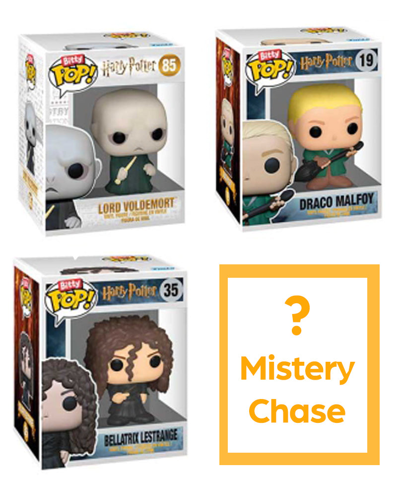 Voldemort / Draco Malfoy / Bellatrix Lestrange / Mystery Bitty (4-Pack)