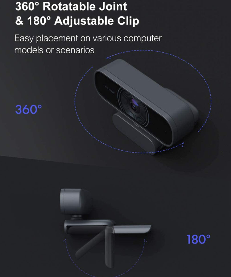 Webcam Full HD 1080p CW100 Crosstour con Microfono Incorporato