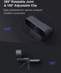 Webcam Full HD 1080p CW100 Crosstour con Microfono Incorporato