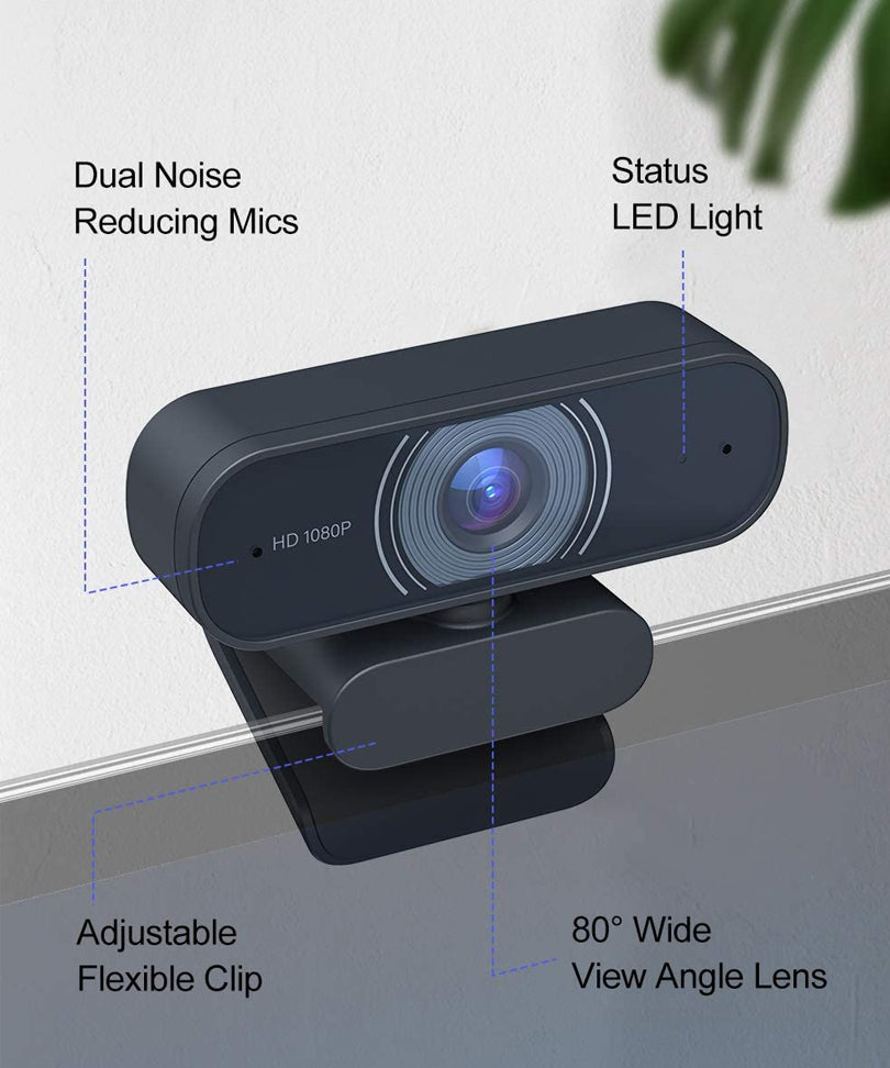 Webcam Full HD 1080p CW100 Crosstour con Microfono Incorporato