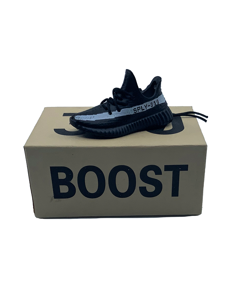 Yeezy 350 V2 Core Black White - Mini Scarpe da Collezione