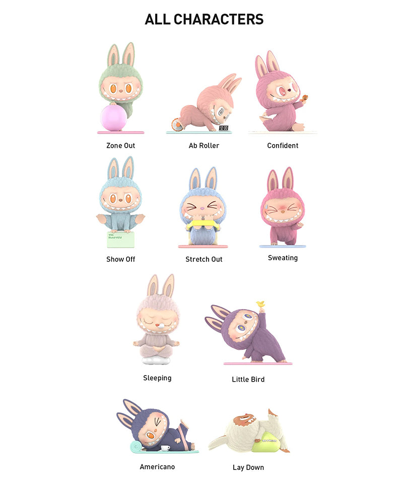 Labubu Blind Box Lazy Yoga Series Blind Box - Pop Mart Official Figure