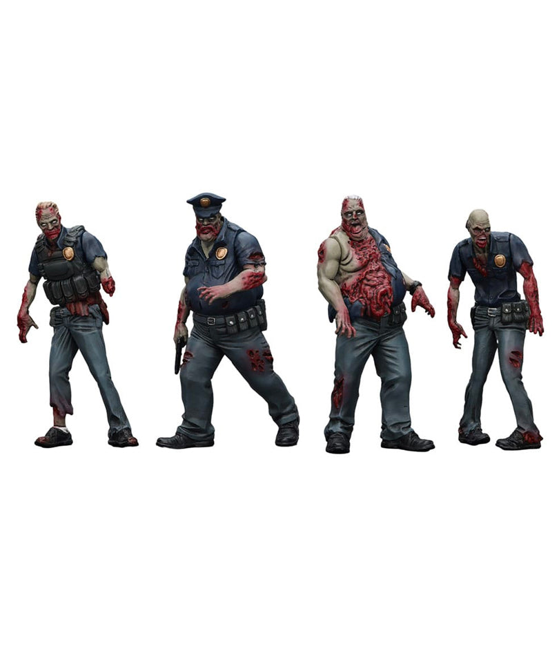 Zombie Dark Source - Action Figures 4-Pack Police (Male) 8 cm