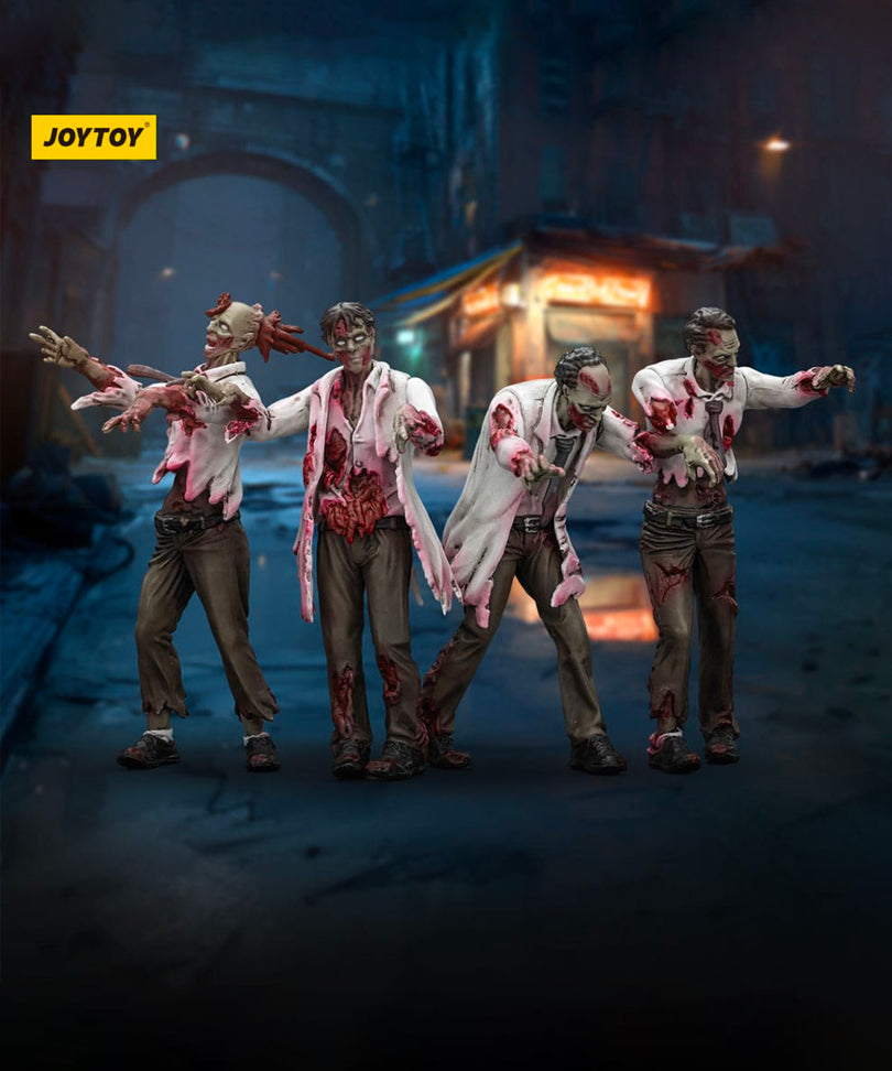 Zombie Dark Source - Action Figures 4-Pack Scientists (Male) 8 cm